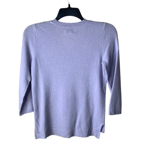 Belle France 2 Ply 100% Cashmere Sweater Womens Medium V-Neck Knit Pullover NWOT - Picture 2 of 7